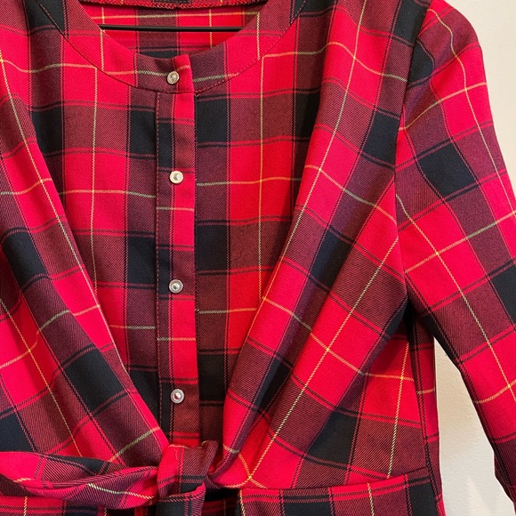 Rinascimento SZ S Red and Black Holiday Plaid Dress! - Picture 2 of 14